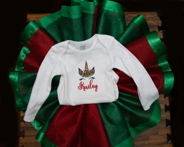 Christmas Unicorn tutu set