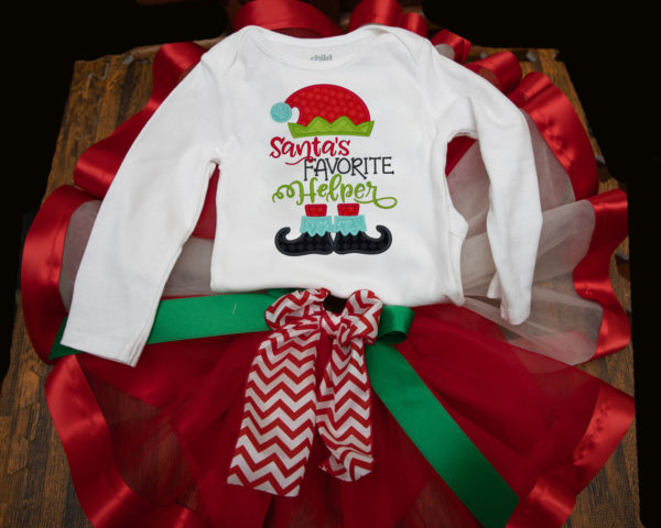 Santas little helper tutu set